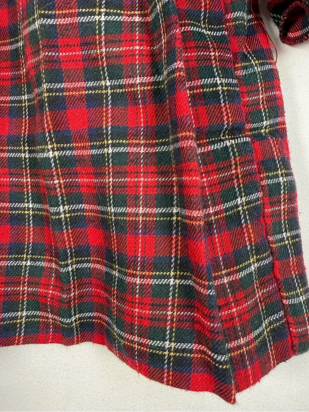 VINTAGE ALISON SCOTT Smocked Tartan Plaid Dress 18m Heirloom Holiday Cottagecore